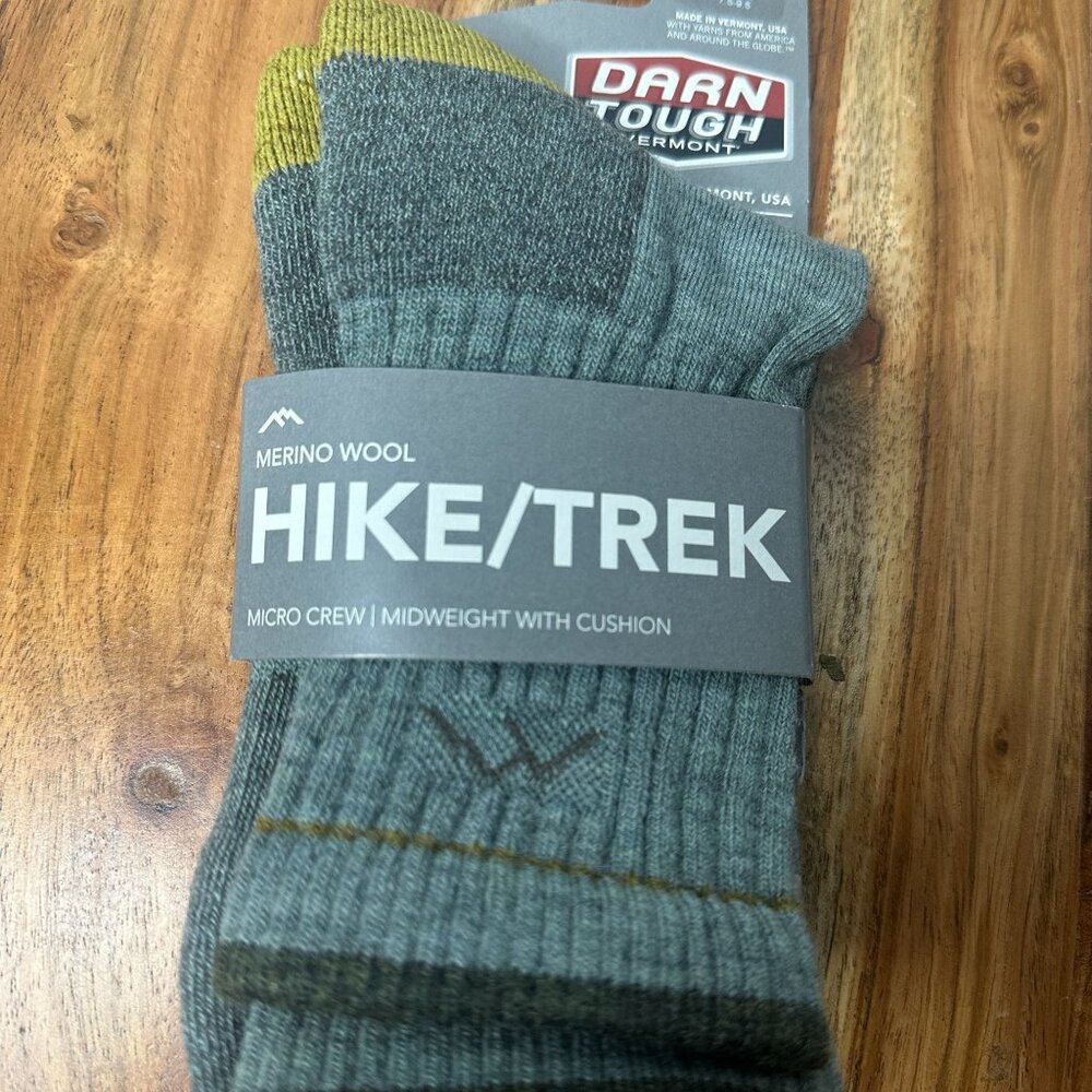 NWT Darn Tough Hiker Micro Crew Cushion Socks Size Medium (Sage) - Picture 11 of 11